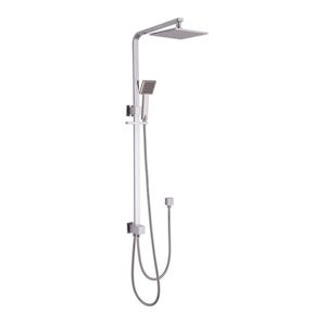 Remarkable Square shower column with 200mm Rain Head Chrome