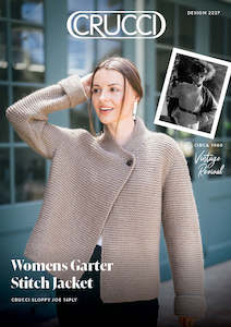 Natural Wonder Patterns: Crucci Pattern 2227 Garter Stitch Jacket