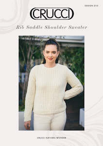 Natural Wonder Patterns: Crucci Knitting Pattern 2113 Rib Saddle Shoulder Sweater