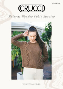 Natural Wonder Patterns: Crucci Knitting Pattern 2114 Cable Sweater