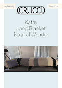 Natural Wonder Patterns: Crucci Knitting Pattern 2101 Kathy Wool Blanket