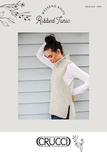 Crucci Knitting Pattern 1841 Ribbed Tunic