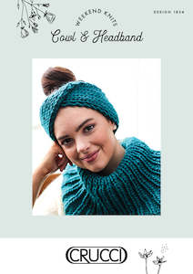 Crucci Knitting Pattern 1834 Cowl and Headband