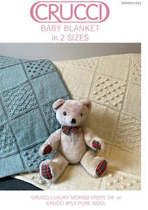 Crucci Knitting Pattern 2223 Baby Patchwork Blanket