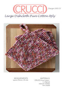 Large Cotton Pattern Dishcloth [FREE PDF PATTERN]