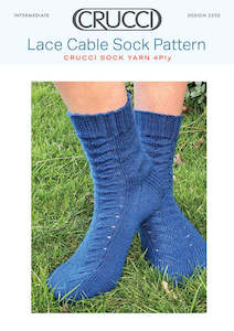 Crucci Knitting Pattern 2302 Lace Cable Socks