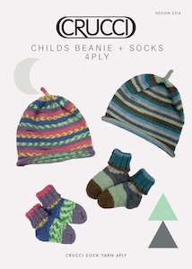 Christmas Gift Guide: Crucci Knitting Pattern 2214 Childs Beanie + Socks