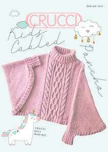 Christmas Gift Guide: Crucci Knitting Pattern 1915 Kids Cabled Poncho