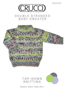 Crucci Knitting Pattern 2323 Double Stranded Baby Sweater