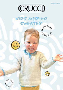 Crucci Knitting Pattern 2313 Child Sweater with Feature Hem