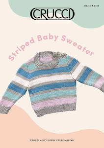 Baby Kids Patterns: Crucci Knitting Pattern 2222 Striped Baby Sweater