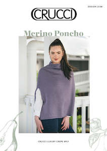 Crucci Knitting Pattern 2104 Merino Poncho