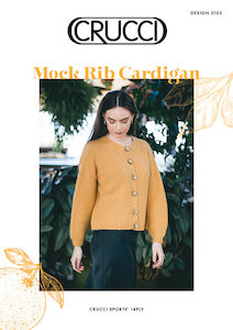 Crucci Knitting Pattern 2103 Mock Rib Cardigan