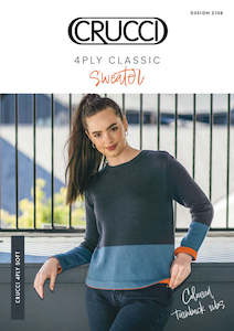 Crucci Knitting Pattern 2108 4ply Classic Sweater