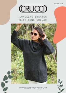 2021 Pattern Collection: Crucci Knitting Pattern 2014 Longline Sweater With Cowl Collar