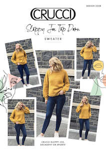 2022 Pattern Collection: Crucci Knitting Pattern 2208 Top Down Sweater