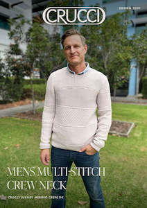 New In 2023: Crucci Knitting Pattern 2209 Men's Multi Stitch Sweater