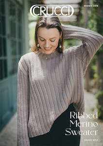 Crucci Knitting Pattern 2218 Ribbed Merino Sweater