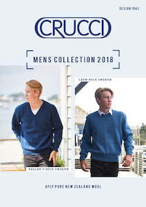 Crucci Knitting Pattern 1843 Men's Sweater 8ply