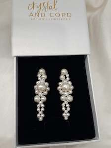 Mirabella - luscious pearls cascading drip bead stud earrings