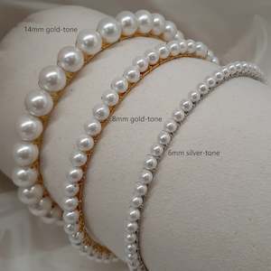 Olivia - shell bead pearls headband in different sizes