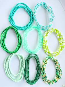 Waist Beads Greens 80cm