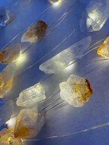 Crystal Fairy Lights Clear Quartz & Citrine 3M