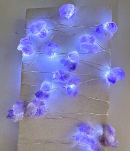 Crystal Fairy Lights Amethyst Flower