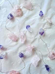 Crystal Fairy Lights Amethyst & Rose Quartz 2M