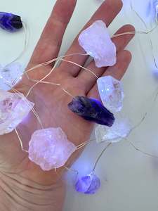 Crystal Fairy Lights Amethyst Rose Quartz & Clear Quartz 2 M