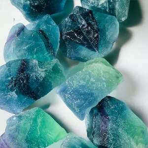 Jewellery: Rough Blue Green Fluorite.