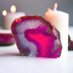 Beautiful Agate Crystal Candle Holders.