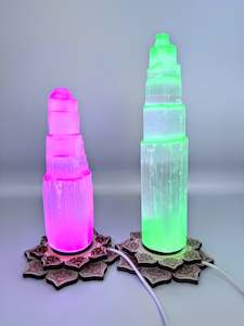 Jewellery: Lotus USB Light Base & Selenite Tower.