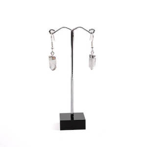 Clear Quartz Point Earrings