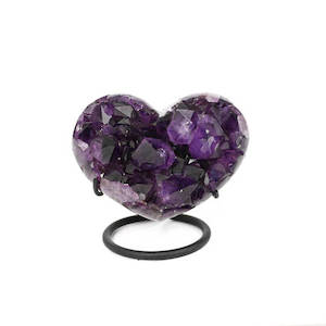 Amethyst Druze Heart