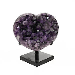 Amethyst Druze Heart