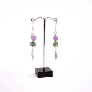 Amethyst & Emerald Earrings