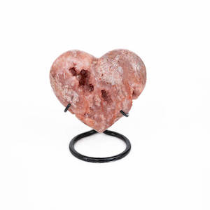 Pink Amethyst Druze Heart