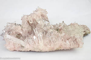 Colombian Pink Clear Quartz Cluster