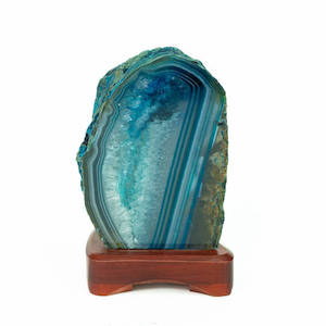 Products: Agate Geode Lamp - Teal