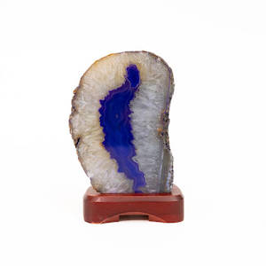 Agate Geode Lamp - Purple