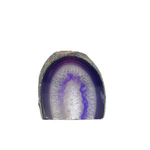 Agate Geode Candle Holder - Purple