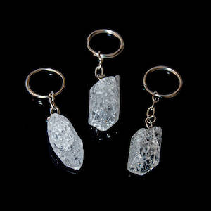 Products: Crackle Quartz Point Key Chain