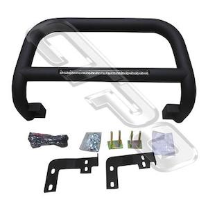 8128190-76  - FRONT NUDGE BAR - WITH SINGLE LED BAR - BLACK - TO SUIT TOYOTA HILUX 2005-15