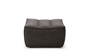 Ethnicraft Hugo Sofa Foot Stool – Dark Grey