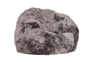 NZ Long Wool Sheepskin Bean Bag – Smoke Grey