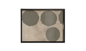 Furniture: Ethnicraft Silver Dots Glass Tray