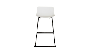 Carl bar stool white (black legs)