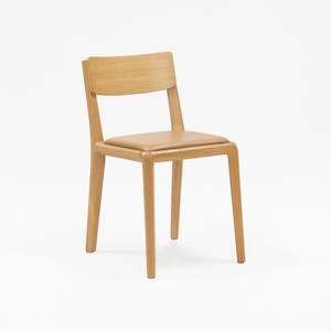 Boardwalk Breakfast Chair Oak with Upholstered Seat