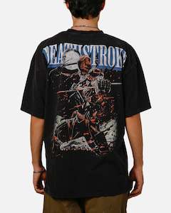 Goat Crew X DC Deathstroke Vintage T-Shirt Black Acidwash